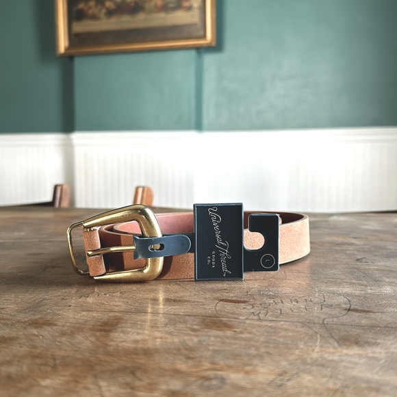 Universal Thread Brown Faux Leather Suede Belt Size L - Picture 1 of 4